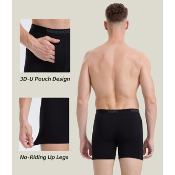 Bamboo Cool Men's Underwear Soft Breathable Boxer Briefs