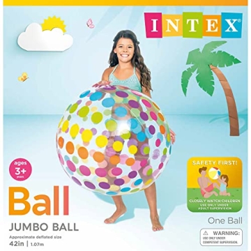 Intex Jumbo 42" Inflatable Beach Ball for Summer Fun