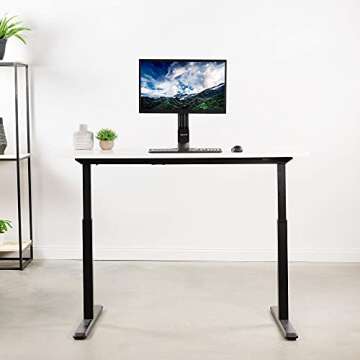 VIVO White 60 x 24 inch Universal Solid One-Piece Table Top for Standard and Sit to Stand Height Adjustable Home and Office Desk Frames, DESK-TOP60W