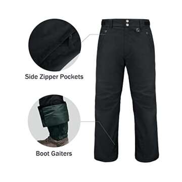 GEMYSE Waterproof Insulated Snow Ski Pants for Men