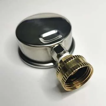 Stainless Steel 304 Liquid Filled Water Pressure Test Gauge,0-220psi, 2-1/2" Dial Display,Oil Gauge.Female 3/4" GHT Garden Hose Thread.