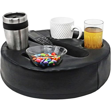 MOOKUNDY Sofa Buddy Couch Cup Holder Organizer Big Leather Black