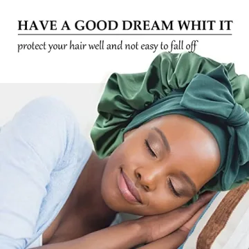 Luxurious Satin Silk Hair Bonnet for Women in Hunter Green