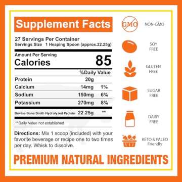 Zammex Beef Bone Broth Protein - 20g Collagen Boost