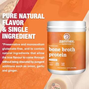 Zammex Beef Bone Broth Protein - 20g Collagen Boost