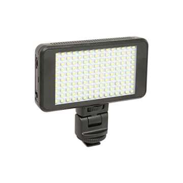 Vidpro LED-150 Photo and Video Light Kit - On Camera Panel LED Light - Adjustable and Dimmable Light Fits Cameras Video Camcorders and DLSR w/Hot Shoe Includes Rechargeable Battery Diffuser and More