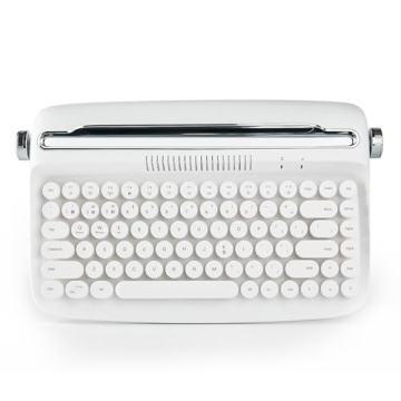 YUNZII ACTTO B303 Wireless Keyboard – Retro Bluetooth Aesthetic Typewriter Style Keyboard with Int...