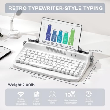 YUNZII ACTTO B303 Wireless Retro Keyboard for All Devices
