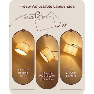 EDISHINE Dimmable Mid Century Modern Floor Lamp with Remote, Tall Arc Standing Lamps with Adjustable Drum Shade, Standing Corner Light for Living Room, Bedroom, Dining Room, Bronze