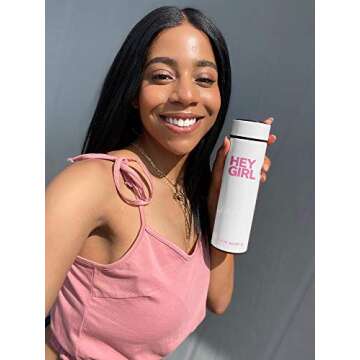 Hey Girl Tea Infuser Bottle - Stylish Insulated Mug