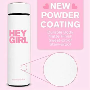 Hey Girl Tea Infuser Bottle - Stylish Insulated Mug