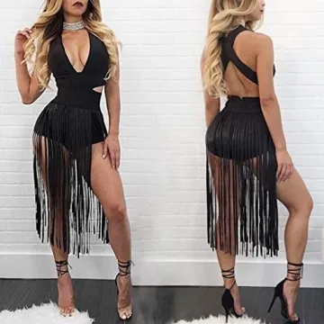 Victray Women Punk Leather Belt Skirt for Festivals and Parties