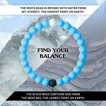 Lokai Silicone Beaded Bracelet for Autism - Medium, 6.5 Inch Circumference - Jewelry Fashion Bracelet Slides-On for Comfortable Fit - Autism Awareness Bracelet for Men & Women