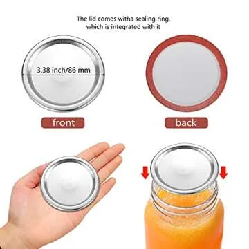 100-Count Wide Mouth Canning Lids for Ball and Kerr Jars