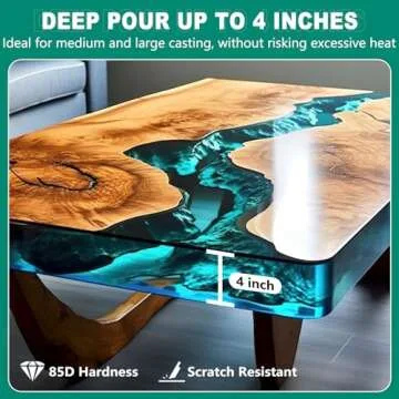 Teexpert Deep Pour Epoxy Resin Kit for 4" Pours - 1.5 Gallon