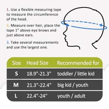 Kids Bike Helmet, Adjustable and Multi-Sport, from Toddler to Youth, 3 Sizes (Green)