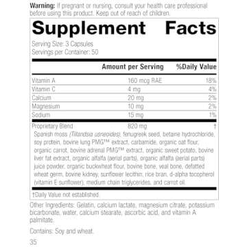 Standard Process Allerplex - Lung Health Support Supplement - Dietary Supplement with Vitamin A & Pn...