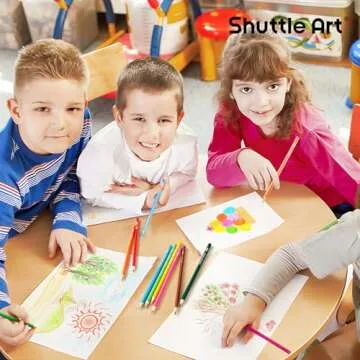 Shuttle Art Colored Pencils Bulk, 408 Pack Coloring Pencil Set Plus 20 Sharpeners, 12 Assorted Colors, Classroom Pack School Supplies