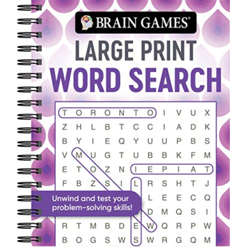 Brain Games - Large Print Word Search Book with Spiral Binding