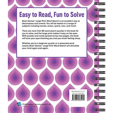 Large Print Word Search Book for Seniors - Engaging Puzzles