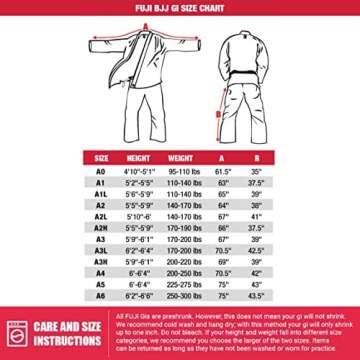 FUJI Summerweight BJJ Uniform, Lightweight BJJ Gi with Bungee Drawstrings, White, A3