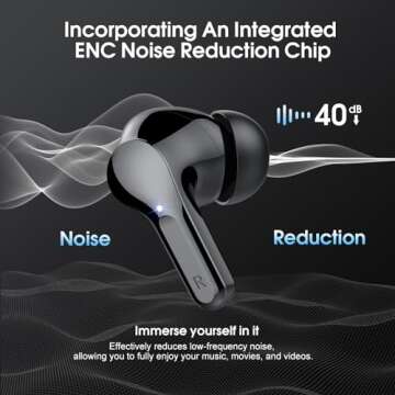 HiFi Stereo Wireless Earbuds with 48H Battery & Waterproof