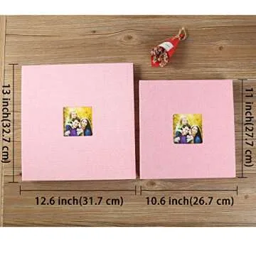 Vienrose Large Photo Album Self Adhesive for 4x6 8x10 Pictures Linen Scrapbook Album DIY 40 Blank Pages with A Metallic Pen