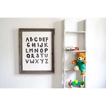 BarnwoodUSA LLC Farmhouse Rustic Signature Picture Frame, Reclaimed Wood Photo Frame—Wooden Wall F...