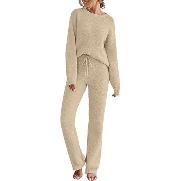 MEROKEETY Women’s Fuzzy Fleece Loungewear Set - Ultimate Comfort & Style