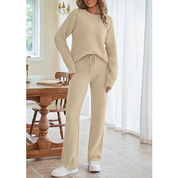 MEROKEETY Women’s Fuzzy Fleece Loungewear Set - Cozy and Stylish