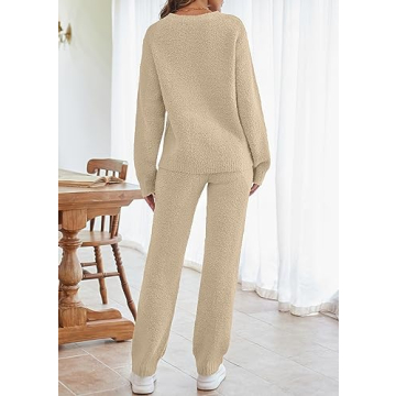 MEROKEETY Women’s Fuzzy Fleece Loungewear Set - Cozy and Stylish