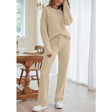 MEROKEETY Women’s Fuzzy Fleece Loungewear Set - Cozy and Stylish