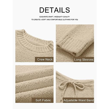 MEROKEETY Women’s Fuzzy Fleece Loungewear Set - Cozy and Stylish