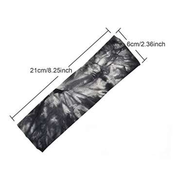 Tie Dye Headbands Stretch Headbands Elastic Yoga Hairband for Teens Girls Women Adults, Assorted Colors, 10 Pieces (Classic Colors)