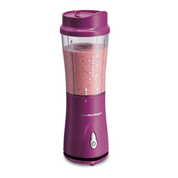 Hamilton Beach Portable Blender for Shakes and Smoothies with 14 Oz BPA Free Travel Cup and Lid