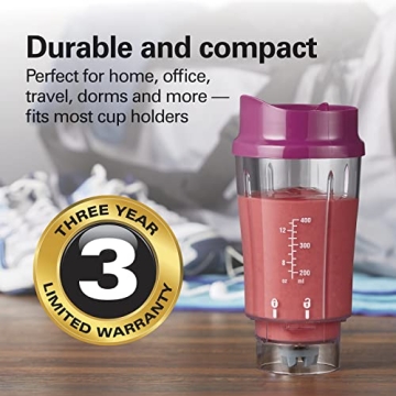 Hamilton Beach Portable Blender with Travel Cup for Smoothies