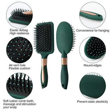 Mens Paddle Hair Brush Set for Effortless Detangling