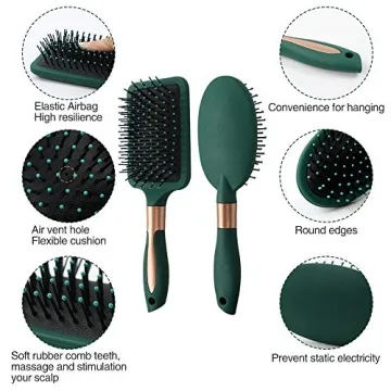 Mens Paddle Hair Brush Set for Effortless Detangling