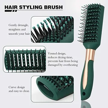 Mens Paddle Hair Brush Set for Effortless Detangling