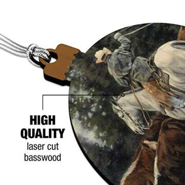 GRAPHICS & MORE Ranch Cowboy Cattle Drive Roundup Wood Christmas Tree Holiday Ornament