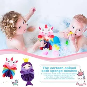Cute Kids Bath Loofahs for Fun Bath Time