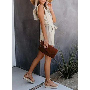 Acelitt Stylish Summer Jumpsuit with Pockets for Women