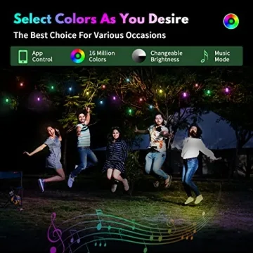 27FT Color Changing Outdoor String Lights with App Control