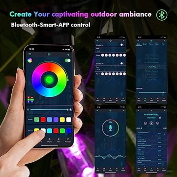 27FT Color Changing Outdoor String Lights with App Control