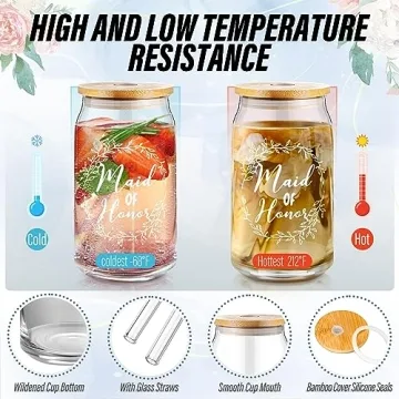 Elegant Tanlade 8 Pcs Bridesmaid Cups for Weddings