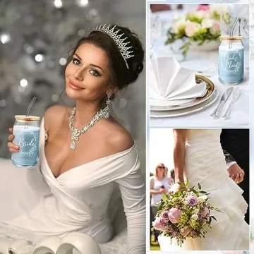 Elegant Tanlade 8 Pcs Bridesmaid Cups for Weddings