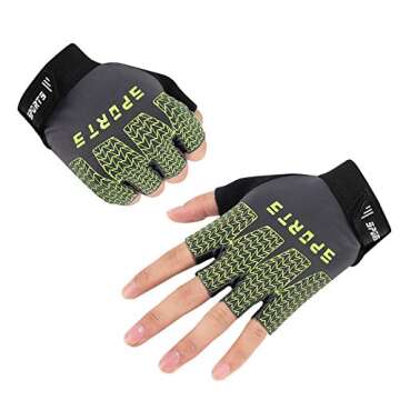 Accmor Kids Sport Gloves, Kids Half Finger Gloves, Kids Boys Girls Cycling Gloves, Kids Fishing Glov...