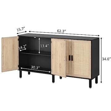 Finnhomy Stylish 4 Door Buffet Cabinet for Any Home