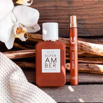 Ellis Brooklyn SUPER AMBER Eau De Parfum - Woodsy Musk Perfume For Women with Amber, Vanilla, Cedarwood, & Musk, Vegan Perfume Made In The USA