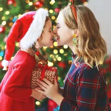 Acrylic Holiday Earrings Colourful Cake Earrings for Christmas Jewelry for Women